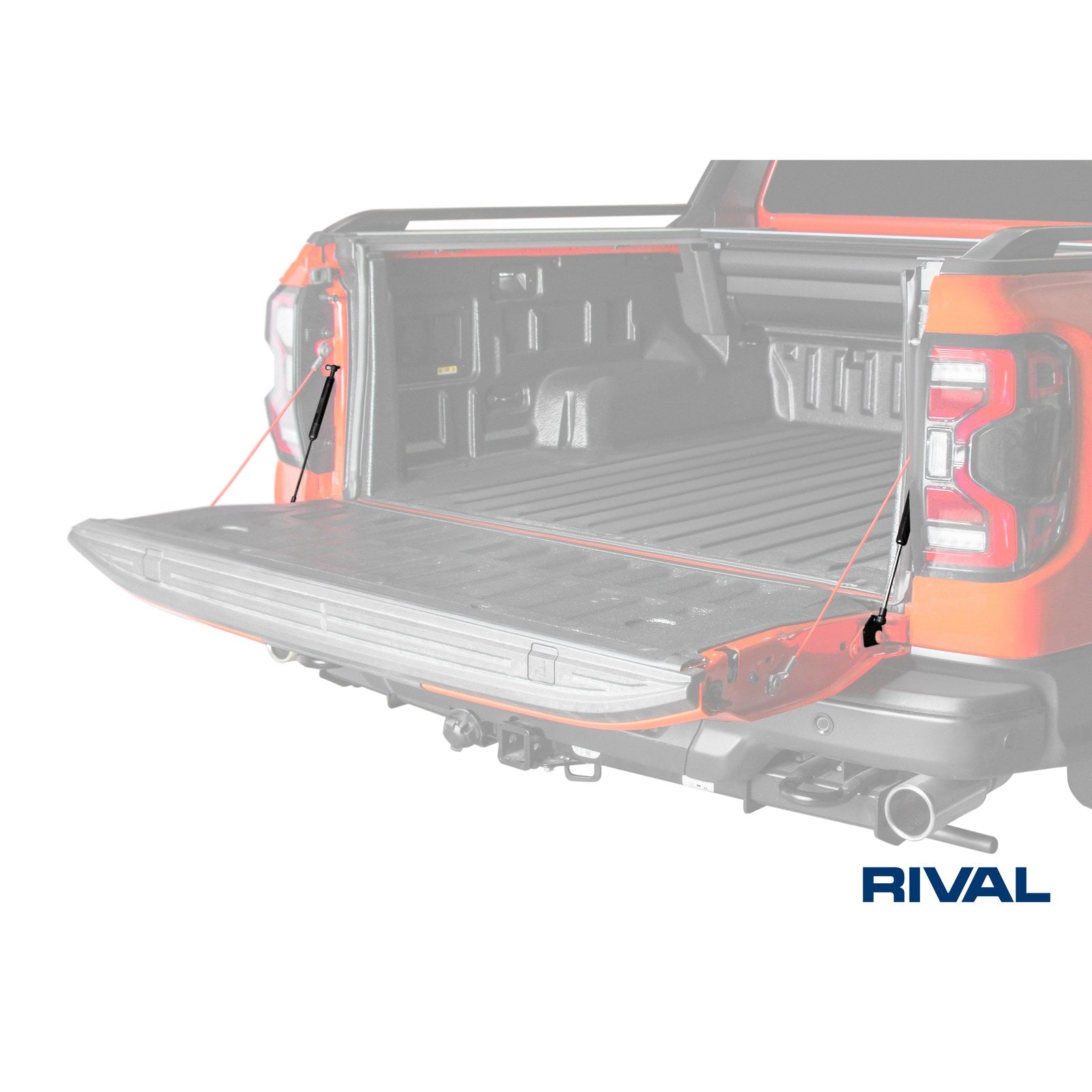 Vérin de hayon + assistance fermeture RIVAL – Ford Ranger / Raptor (2019-2023, 2023+)